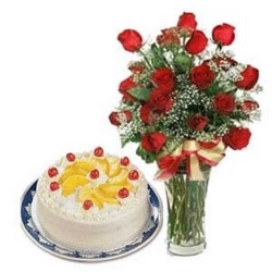 Roses N Cake Combo