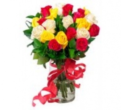 50 Multicolor Rose Bouquet