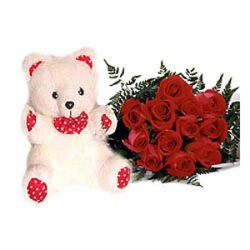 Red Roses N Teddy 