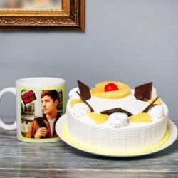 Pineapple Cake And Personalised Mug