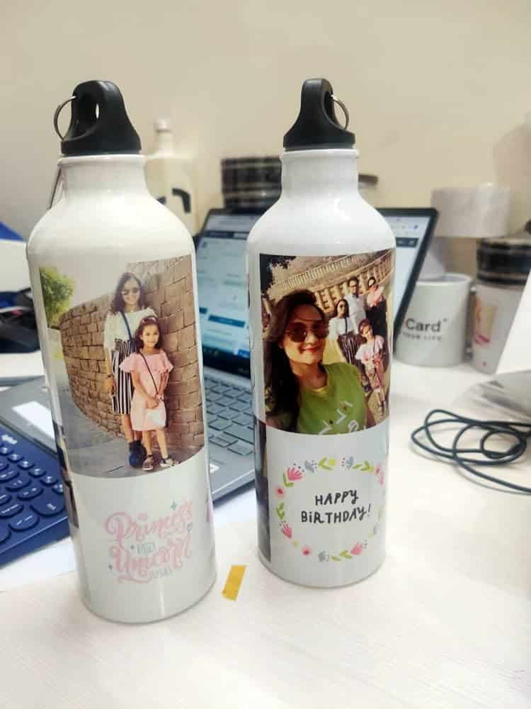 A pair of Personalized Water Bottles