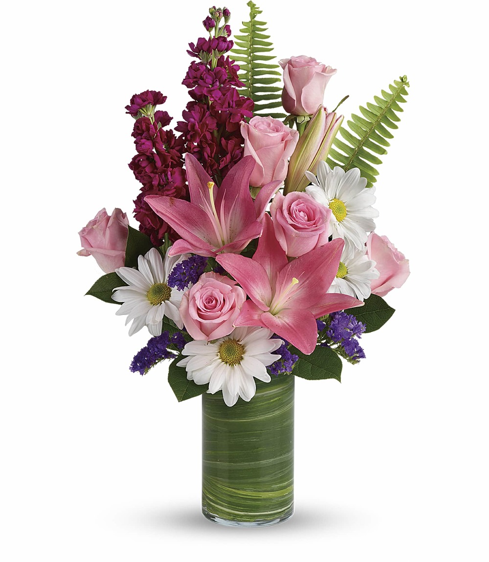 Abundant Pink and White Floral arrangement