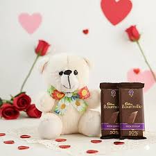 Adorable Teddy Bear with Savory Bournville Chocolates