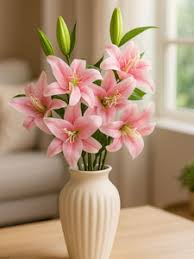 Artificial Pink Lilies Bouquet