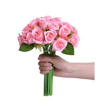 Artificial Pink Roses Bouquet
