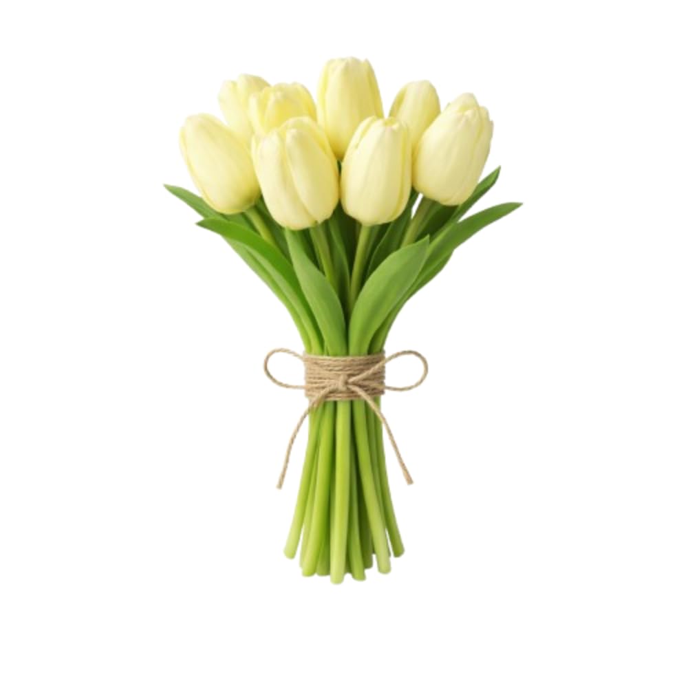 Artificial White Tulip Bouquet for Christmas
