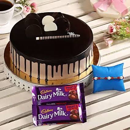 Artisan Rakhi with Chocolate cake & Stylish Chocolates