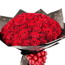 Bouquet of 100 Red Roses