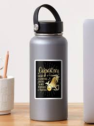 Capricorn Zodiac Sign Printed Sipper Bottles for Astrology Fans