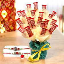 Charismatic Chocolate Bouquet with Designer Rakhi's