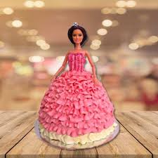 Cute Princess Barbie doll Shape cake