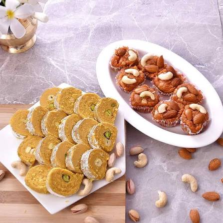 Decadent Sohan Halwa with Desi Ghee Pinni combo