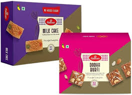 Delicious Milk Cake Paired with Dodha burfi
