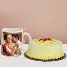 Delicious Pineapple cake with Personalized Mug