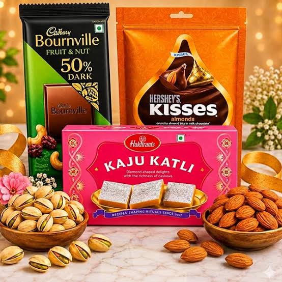 Delightful Kaju Katli with Nourishing Dry Fruits & Premium Chocolate combo