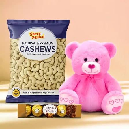Deluxe Nuts, Chocolate & Plush Toy Gift Set