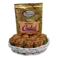 Desi Ghee Pinni and Herbal Gulal combo
