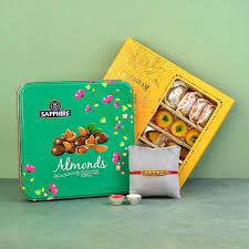 Designer Rakhi added with Mix Mithai & Yummy premium chocolate