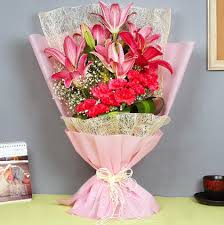 Exotic Pink and Red Floral Bouquet