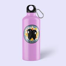 Gemini Zodiac Sign Printed Sipper Bottles for Astrology Fans