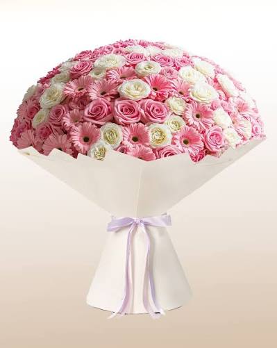 Gigantic White and Pink Floral Bouquet