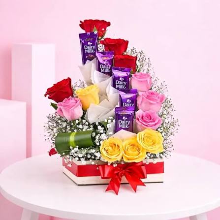 Gorgeous Floral & Chocolate arrangement