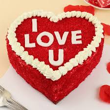 Heart Shaped Red Velvet cake 500 grams