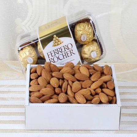 Heathy Almond 500 grams & Ferrero Rocher 16 pcs combo
