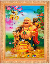 Laughing Buddha Wooden Photo frame