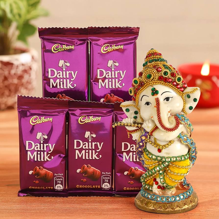 Lord Ganesha Statue paired with Dairy Milk Chocolates