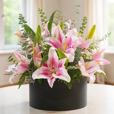 Luxury Pink Lily Box Arrangement