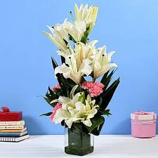 Magnificent White and Pink Floral arrangement
