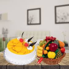 Nutritious Fresh Fruits & Pineapple cake combo