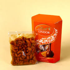 Nutritious Masala Cashew paired with Lindt chocolate