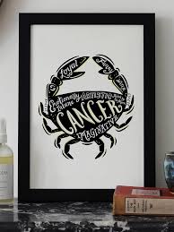 Personalised Tabletop Frame for Cancer Zodiac Sign