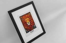 Personalised Tabletop Frame for Leo Zodiac Sign