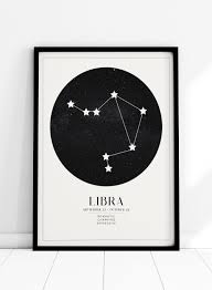 Personalised Tabletop Frame for Libra Zodiac Sign