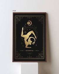 Personalised Tabletop Frame for Scorpio Zodiac Sign