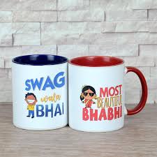 Personalized Coffee Mug for Bhai and Bhabhi