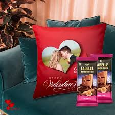 Personalized Cushion Cover paired with Fabelle Chocolate
