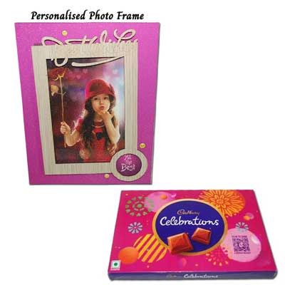 Personalized Hanging Photo frame & Cadbury celebration box