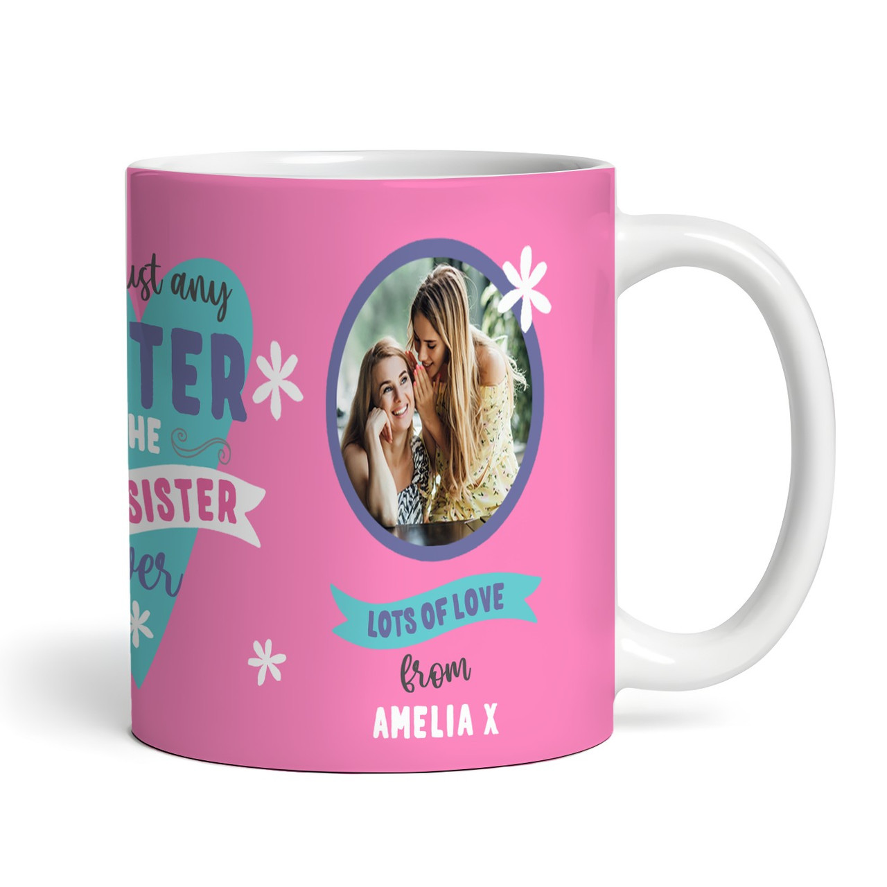 Pink Personalized Mug For sister