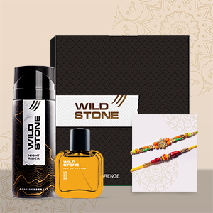 Premium Wild stone Perfume, Deodorant paired with Fancy Rakhi's