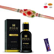 Premium Zardosi Rakhi with Fogg Perfume