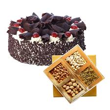 Rich Black Forest Cake with Nutritious Assorted Dry Fruit