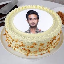 Round Shape Photo Butterscotch cake 500 grams