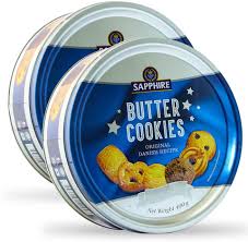 Sapphire Butter Cookies (Silver Collection), pack of 2