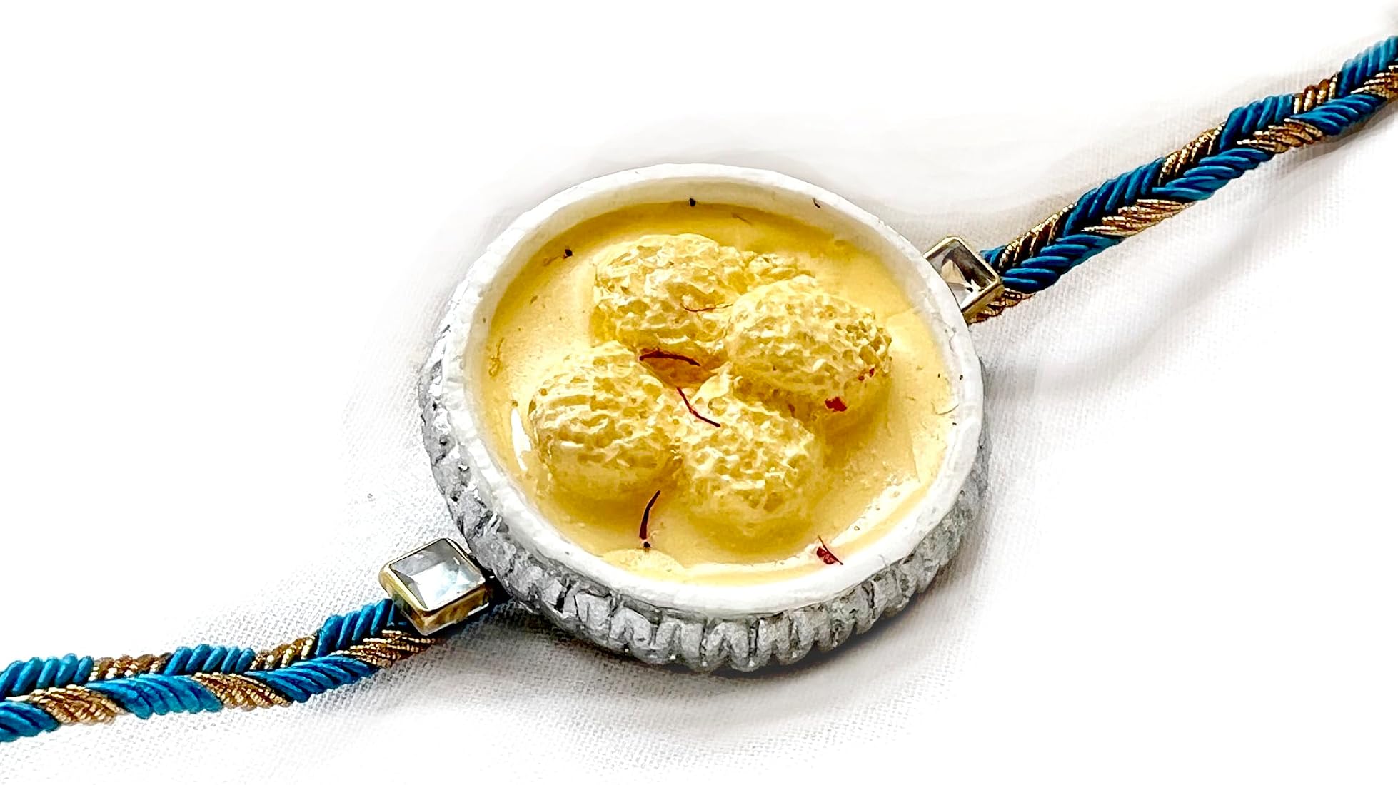 Scrumptious  Rasmalai with Designer Rakhi
