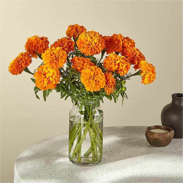 Spiritual Marigold Flowers in a Vase