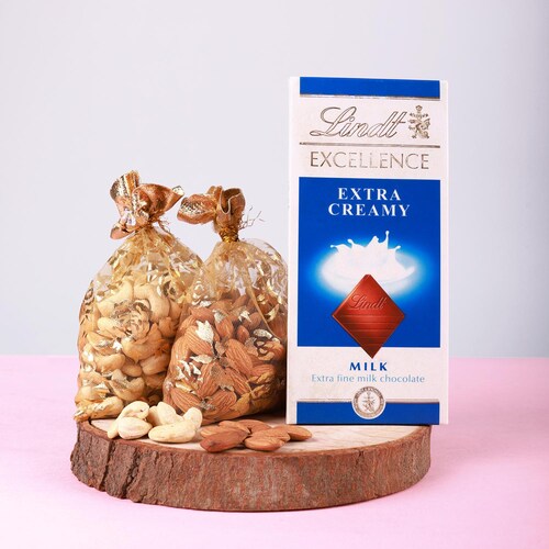 Superior Lindt Chocolate paired with a variety of dry fruits
